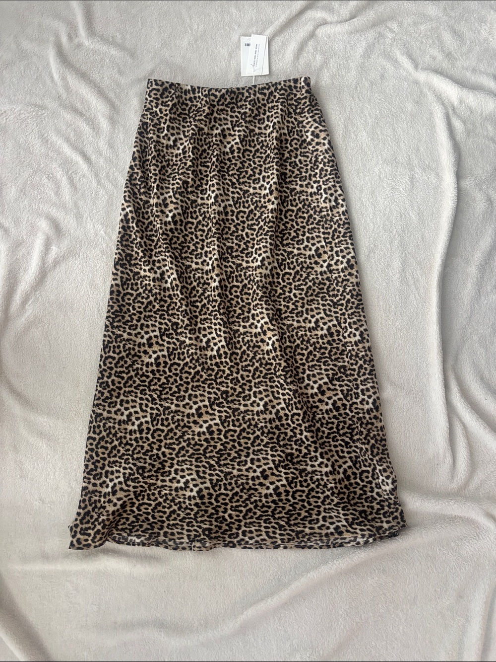 OAK + FORT Leopard Print Midi Skirt - Size Small